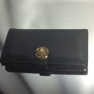 Authentic GUCCI long python and leather wallet